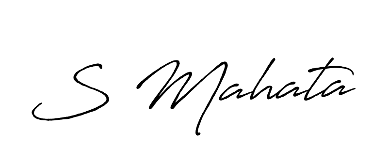 S Mahata stylish signature style. Best Handwritten Sign (Antro_Vectra_Bolder) for my name. Handwritten Signature Collection Ideas for my name S Mahata. S Mahata signature style 7 images and pictures png