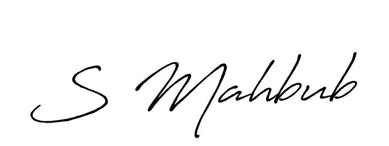 Use a signature maker to create a handwritten signature online. With this signature software, you can design (Antro_Vectra_Bolder) your own signature for name S Mahbub. S Mahbub signature style 7 images and pictures png