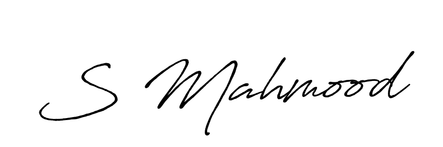 Design your own signature with our free online signature maker. With this signature software, you can create a handwritten (Antro_Vectra_Bolder) signature for name S Mahmood. S Mahmood signature style 7 images and pictures png