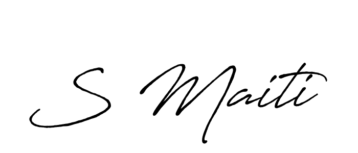 S Maiti stylish signature style. Best Handwritten Sign (Antro_Vectra_Bolder) for my name. Handwritten Signature Collection Ideas for my name S Maiti. S Maiti signature style 7 images and pictures png