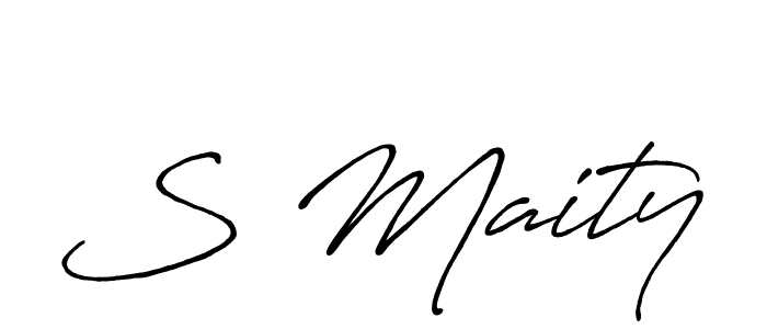 You should practise on your own different ways (Antro_Vectra_Bolder) to write your name (S Maity) in signature. don't let someone else do it for you. S Maity signature style 7 images and pictures png