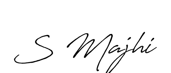 Use a signature maker to create a handwritten signature online. With this signature software, you can design (Antro_Vectra_Bolder) your own signature for name S Majhi. S Majhi signature style 7 images and pictures png