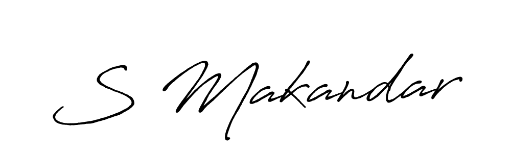 The best way (Antro_Vectra_Bolder) to make a short signature is to pick only two or three words in your name. The name S Makandar include a total of six letters. For converting this name. S Makandar signature style 7 images and pictures png