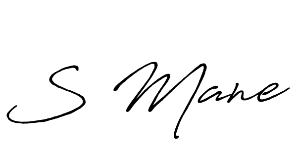 Create a beautiful signature design for name S Mane. With this signature (Antro_Vectra_Bolder) fonts, you can make a handwritten signature for free. S Mane signature style 7 images and pictures png