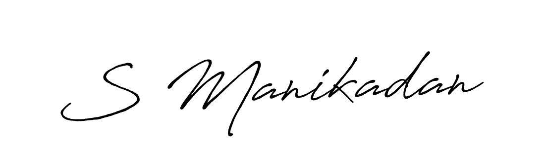 Also You can easily find your signature by using the search form. We will create S Manikadan name handwritten signature images for you free of cost using Antro_Vectra_Bolder sign style. S Manikadan signature style 7 images and pictures png