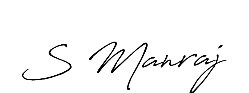 Design your own signature with our free online signature maker. With this signature software, you can create a handwritten (Antro_Vectra_Bolder) signature for name S Manraj. S Manraj signature style 7 images and pictures png