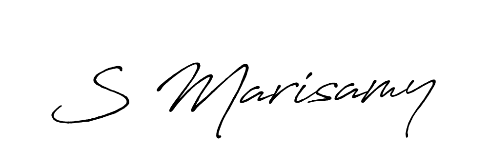 Create a beautiful signature design for name S Marisamy. With this signature (Antro_Vectra_Bolder) fonts, you can make a handwritten signature for free. S Marisamy signature style 7 images and pictures png