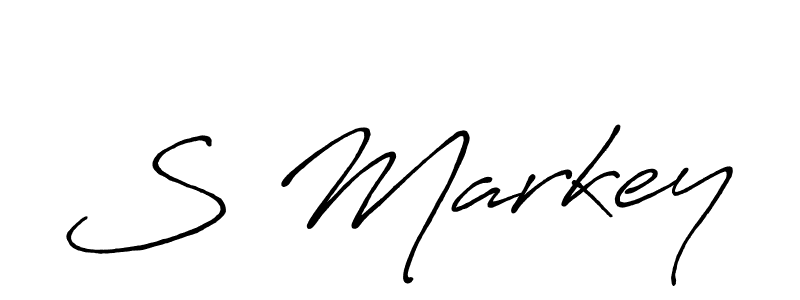 Make a beautiful signature design for name S Markey. With this signature (Antro_Vectra_Bolder) style, you can create a handwritten signature for free. S Markey signature style 7 images and pictures png