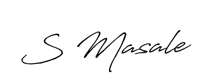 How to make S Masale name signature. Use Antro_Vectra_Bolder style for creating short signs online. This is the latest handwritten sign. S Masale signature style 7 images and pictures png