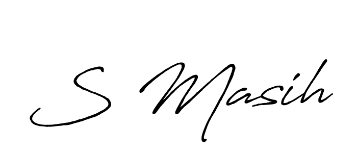 Make a beautiful signature design for name S Masih. Use this online signature maker to create a handwritten signature for free. S Masih signature style 7 images and pictures png