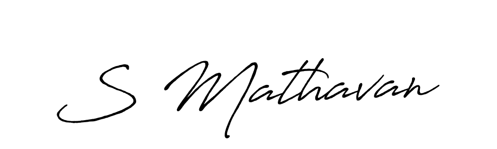 if you are searching for the best signature style for your name S Mathavan. so please give up your signature search. here we have designed multiple signature styles  using Antro_Vectra_Bolder. S Mathavan signature style 7 images and pictures png