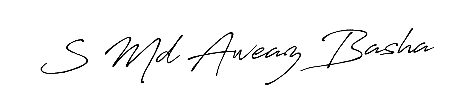 How to make S Md Aweaz Basha signature? Antro_Vectra_Bolder is a professional autograph style. Create handwritten signature for S Md Aweaz Basha name. S Md Aweaz Basha signature style 7 images and pictures png