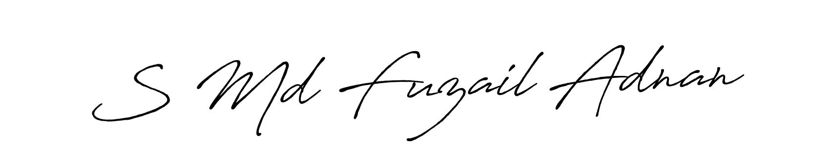 Design your own signature with our free online signature maker. With this signature software, you can create a handwritten (Antro_Vectra_Bolder) signature for name S Md Fuzail Adnan. S Md Fuzail Adnan signature style 7 images and pictures png