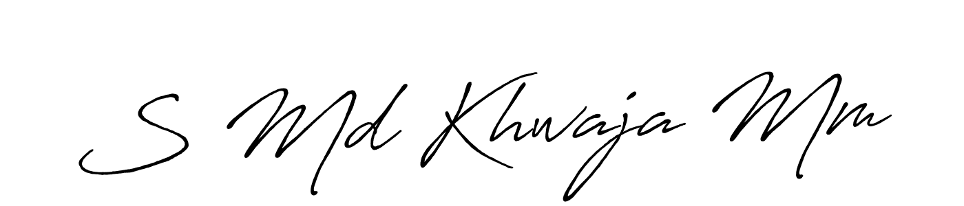 Design your own signature with our free online signature maker. With this signature software, you can create a handwritten (Antro_Vectra_Bolder) signature for name S Md Khwaja Mm. S Md Khwaja Mm signature style 7 images and pictures png