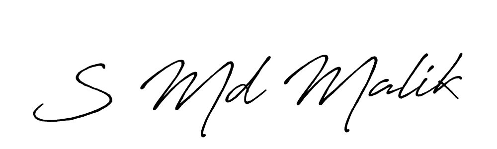 This is the best signature style for the S Md Malik name. Also you like these signature font (Antro_Vectra_Bolder). Mix name signature. S Md Malik signature style 7 images and pictures png