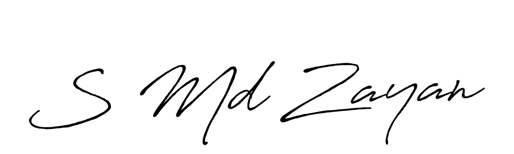 S Md Zayan stylish signature style. Best Handwritten Sign (Antro_Vectra_Bolder) for my name. Handwritten Signature Collection Ideas for my name S Md Zayan. S Md Zayan signature style 7 images and pictures png