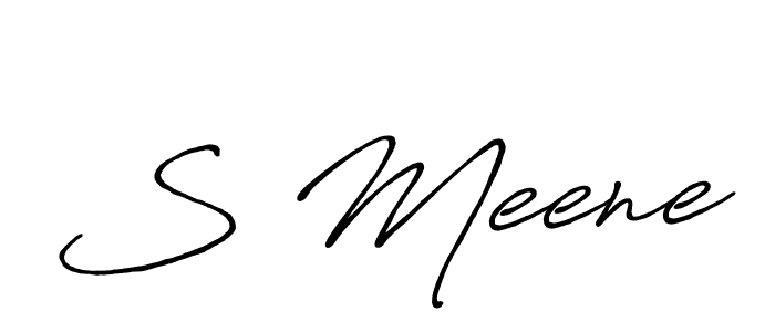 Design your own signature with our free online signature maker. With this signature software, you can create a handwritten (Antro_Vectra_Bolder) signature for name S Meene. S Meene signature style 7 images and pictures png