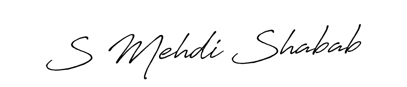 S Mehdi Shabab stylish signature style. Best Handwritten Sign (Antro_Vectra_Bolder) for my name. Handwritten Signature Collection Ideas for my name S Mehdi Shabab. S Mehdi Shabab signature style 7 images and pictures png
