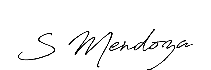 How to make S Mendoza signature? Antro_Vectra_Bolder is a professional autograph style. Create handwritten signature for S Mendoza name. S Mendoza signature style 7 images and pictures png