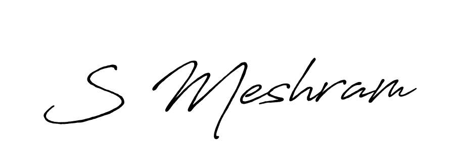 You can use this online signature creator to create a handwritten signature for the name S Meshram. This is the best online autograph maker. S Meshram signature style 7 images and pictures png