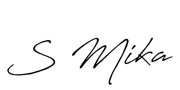 Make a short S Mika signature style. Manage your documents anywhere anytime using Antro_Vectra_Bolder. Create and add eSignatures, submit forms, share and send files easily. S Mika signature style 7 images and pictures png