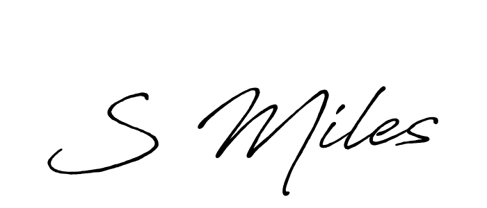 How to make S Miles signature? Antro_Vectra_Bolder is a professional autograph style. Create handwritten signature for S Miles name. S Miles signature style 7 images and pictures png