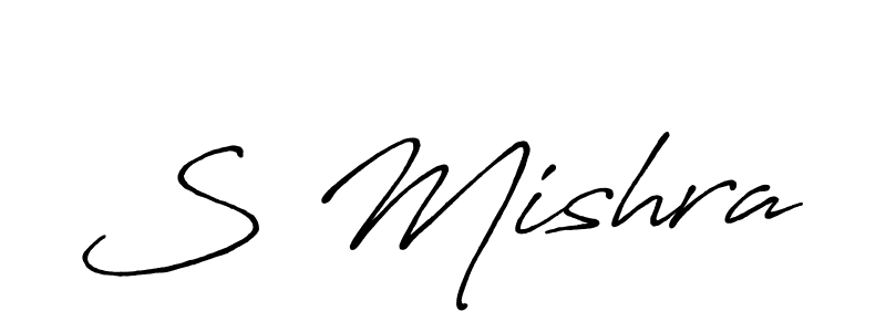 S Mishra stylish signature style. Best Handwritten Sign (Antro_Vectra_Bolder) for my name. Handwritten Signature Collection Ideas for my name S Mishra. S Mishra signature style 7 images and pictures png