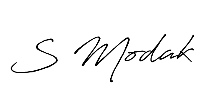 Create a beautiful signature design for name S Modak. With this signature (Antro_Vectra_Bolder) fonts, you can make a handwritten signature for free. S Modak signature style 7 images and pictures png