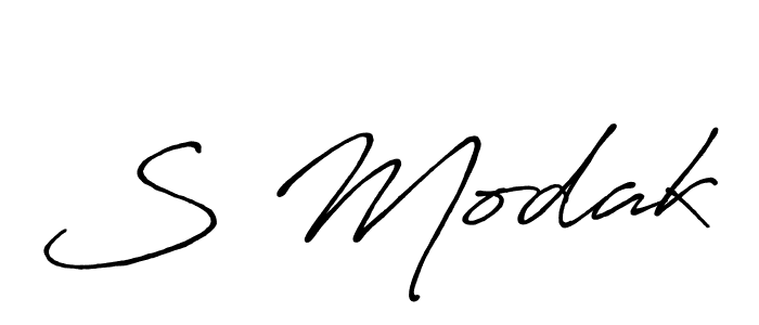 Create a beautiful signature design for name S Modak. With this signature (Antro_Vectra_Bolder) fonts, you can make a handwritten signature for free. S Modak signature style 7 images and pictures png