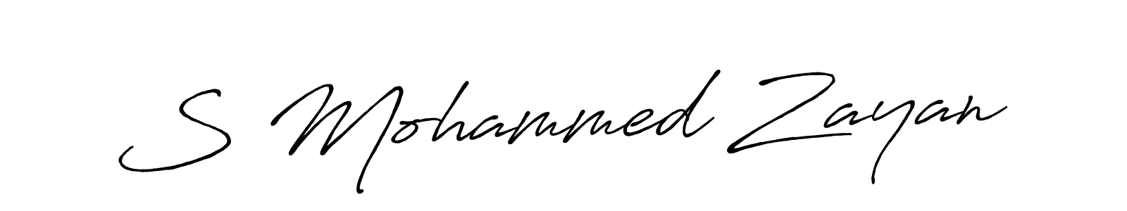 S Mohammed Zayan stylish signature style. Best Handwritten Sign (Antro_Vectra_Bolder) for my name. Handwritten Signature Collection Ideas for my name S Mohammed Zayan. S Mohammed Zayan signature style 7 images and pictures png