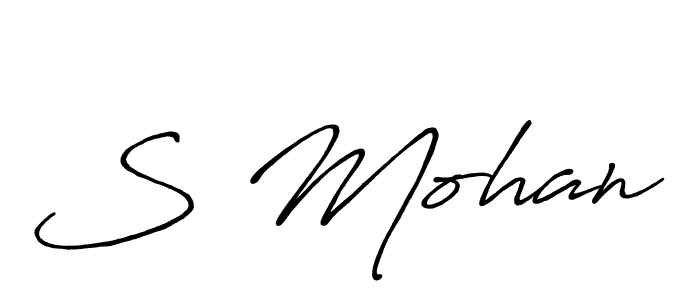 Design your own signature with our free online signature maker. With this signature software, you can create a handwritten (Antro_Vectra_Bolder) signature for name S Mohan. S Mohan signature style 7 images and pictures png