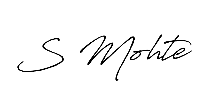 S Mohte stylish signature style. Best Handwritten Sign (Antro_Vectra_Bolder) for my name. Handwritten Signature Collection Ideas for my name S Mohte. S Mohte signature style 7 images and pictures png