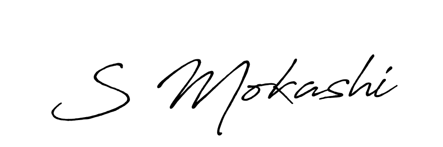 Also You can easily find your signature by using the search form. We will create S Mokashi name handwritten signature images for you free of cost using Antro_Vectra_Bolder sign style. S Mokashi signature style 7 images and pictures png
