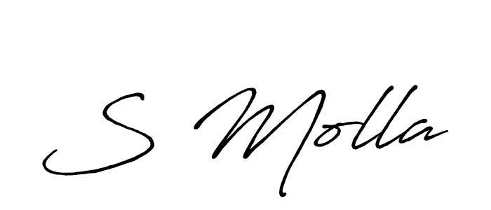 You should practise on your own different ways (Antro_Vectra_Bolder) to write your name (S Molla) in signature. don't let someone else do it for you. S Molla signature style 7 images and pictures png