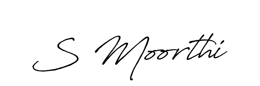 Create a beautiful signature design for name S Moorthi. With this signature (Antro_Vectra_Bolder) fonts, you can make a handwritten signature for free. S Moorthi signature style 7 images and pictures png