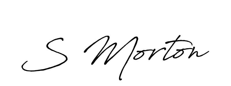 Design your own signature with our free online signature maker. With this signature software, you can create a handwritten (Antro_Vectra_Bolder) signature for name S Morton. S Morton signature style 7 images and pictures png