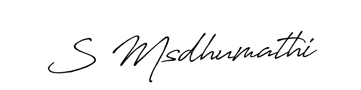 You should practise on your own different ways (Antro_Vectra_Bolder) to write your name (S Msdhumathi) in signature. don't let someone else do it for you. S Msdhumathi signature style 7 images and pictures png