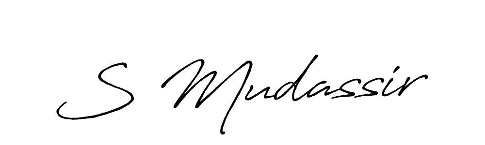 This is the best signature style for the S Mudassir name. Also you like these signature font (Antro_Vectra_Bolder). Mix name signature. S Mudassir signature style 7 images and pictures png