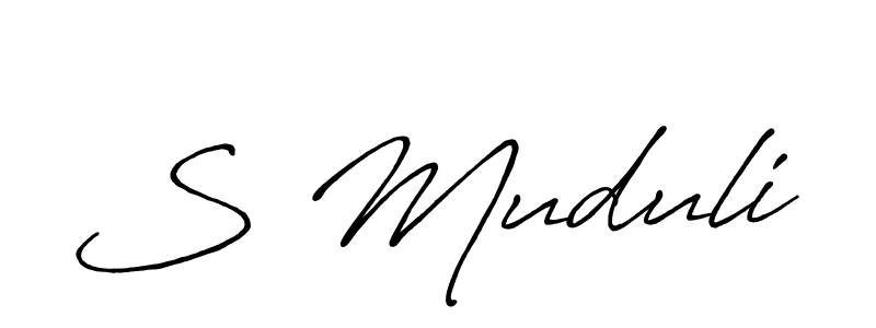 Also You can easily find your signature by using the search form. We will create S Muduli name handwritten signature images for you free of cost using Antro_Vectra_Bolder sign style. S Muduli signature style 7 images and pictures png