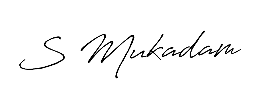 S Mukadam stylish signature style. Best Handwritten Sign (Antro_Vectra_Bolder) for my name. Handwritten Signature Collection Ideas for my name S Mukadam. S Mukadam signature style 7 images and pictures png