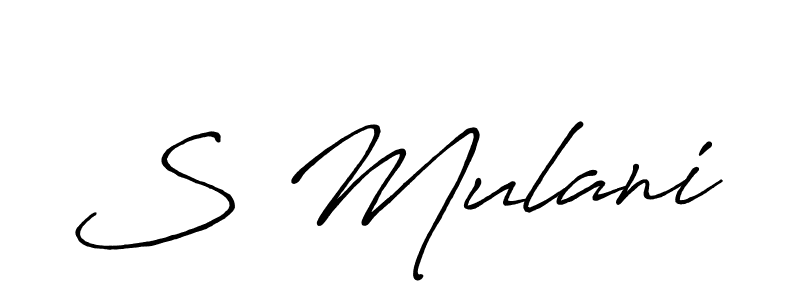 Similarly Antro_Vectra_Bolder is the best handwritten signature design. Signature creator online .You can use it as an online autograph creator for name S Mulani. S Mulani signature style 7 images and pictures png