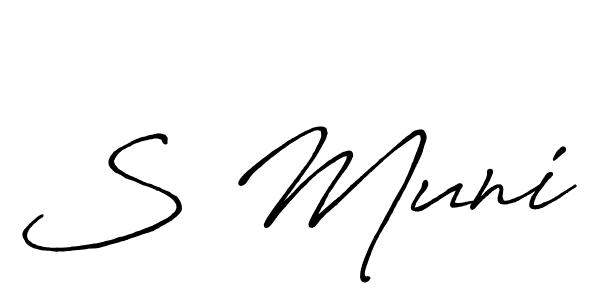 Similarly Antro_Vectra_Bolder is the best handwritten signature design. Signature creator online .You can use it as an online autograph creator for name S Muni. S Muni signature style 7 images and pictures png