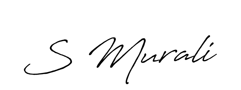 The best way (Antro_Vectra_Bolder) to make a short signature is to pick only two or three words in your name. The name S Murali include a total of six letters. For converting this name. S Murali signature style 7 images and pictures png