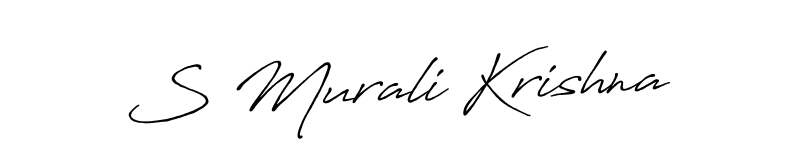 S Murali Krishna stylish signature style. Best Handwritten Sign (Antro_Vectra_Bolder) for my name. Handwritten Signature Collection Ideas for my name S Murali Krishna. S Murali Krishna signature style 7 images and pictures png