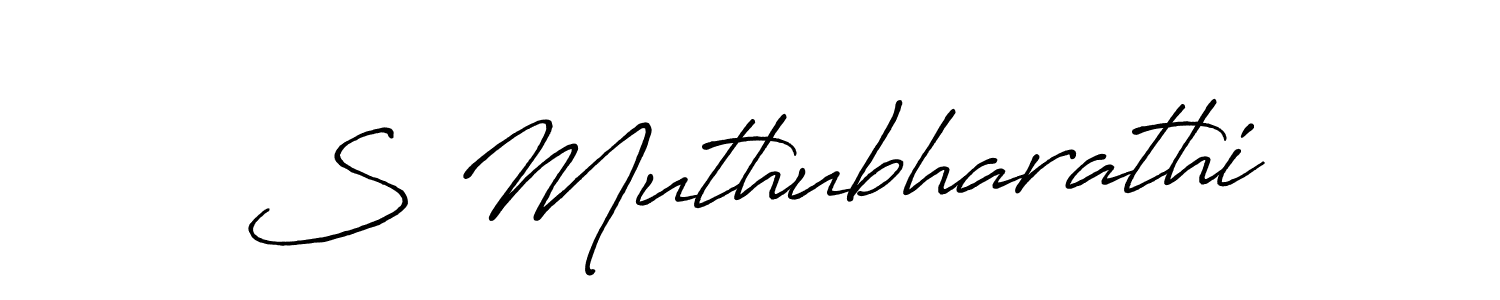 Make a beautiful signature design for name S Muthubharathi. With this signature (Antro_Vectra_Bolder) style, you can create a handwritten signature for free. S Muthubharathi signature style 7 images and pictures png