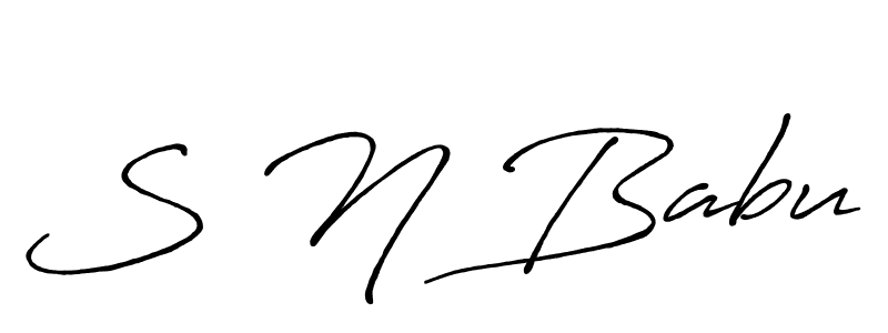 Also we have S N Babu name is the best signature style. Create professional handwritten signature collection using Antro_Vectra_Bolder autograph style. S N Babu signature style 7 images and pictures png