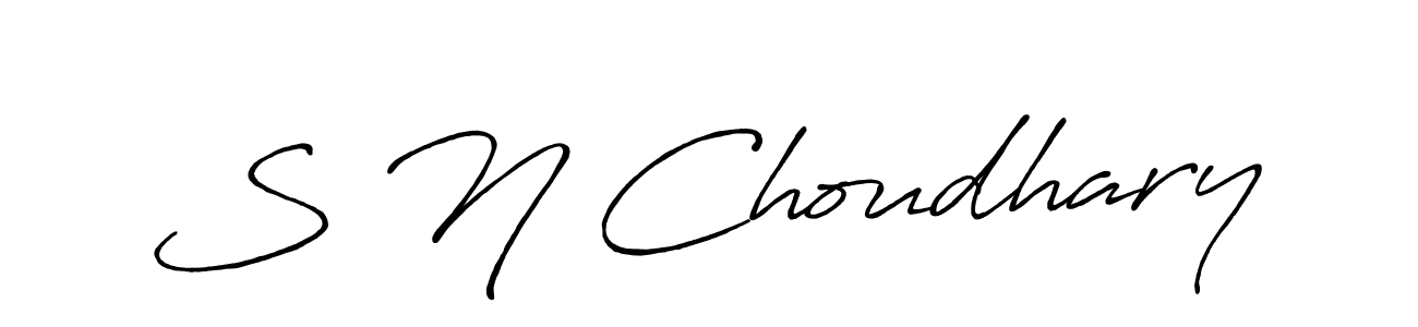 The best way (Antro_Vectra_Bolder) to make a short signature is to pick only two or three words in your name. The name S N Choudhary include a total of six letters. For converting this name. S N Choudhary signature style 7 images and pictures png