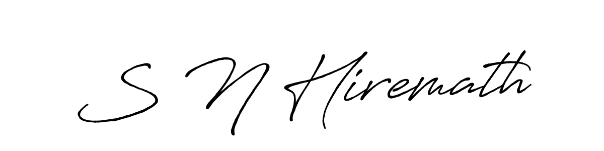 Also we have S N Hiremath name is the best signature style. Create professional handwritten signature collection using Antro_Vectra_Bolder autograph style. S N Hiremath signature style 7 images and pictures png