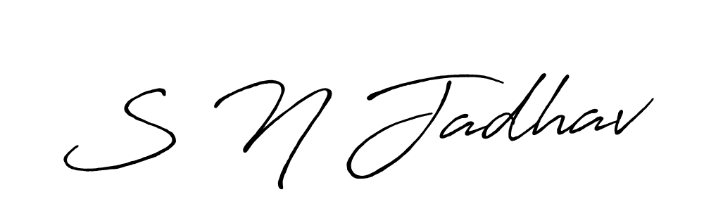 Make a beautiful signature design for name S N Jadhav. Use this online signature maker to create a handwritten signature for free. S N Jadhav signature style 7 images and pictures png