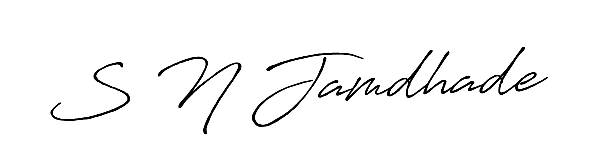 Make a beautiful signature design for name S N Jamdhade. With this signature (Antro_Vectra_Bolder) style, you can create a handwritten signature for free. S N Jamdhade signature style 7 images and pictures png